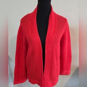 Riani wool/cashmere loose knit open cardigan Sz 12